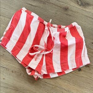 NWT FREE PEOPLE Red and White Striped Women's Shorts